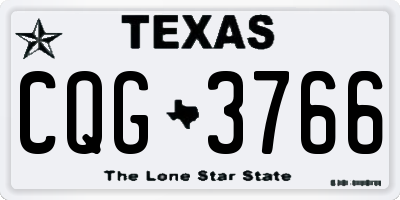TX license plate CQG3766