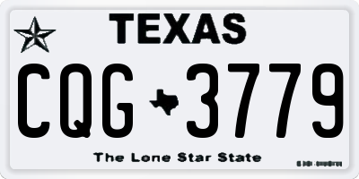 TX license plate CQG3779