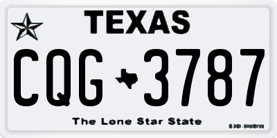 TX license plate CQG3787