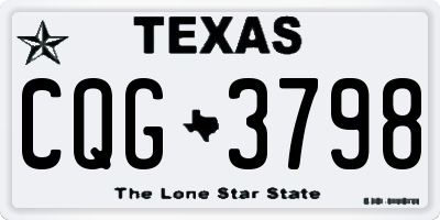 TX license plate CQG3798
