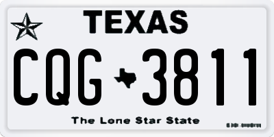 TX license plate CQG3811
