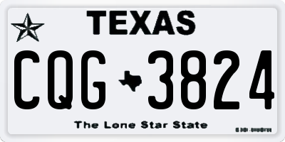 TX license plate CQG3824