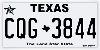 TX license plate CQG3844