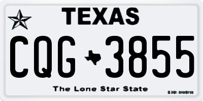TX license plate CQG3855
