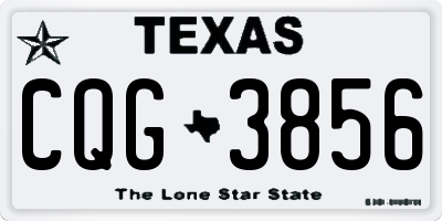 TX license plate CQG3856