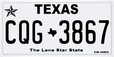 TX license plate CQG3867