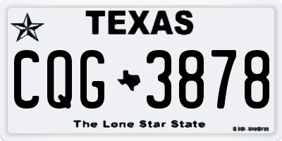 TX license plate CQG3878