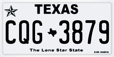 TX license plate CQG3879