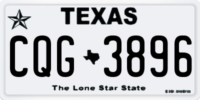TX license plate CQG3896
