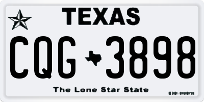 TX license plate CQG3898