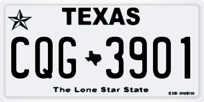 TX license plate CQG3901