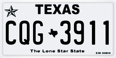 TX license plate CQG3911
