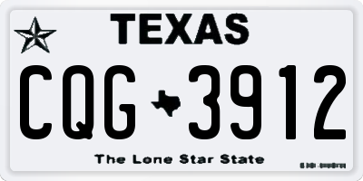 TX license plate CQG3912