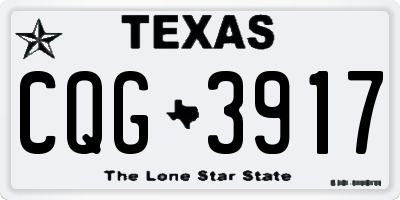 TX license plate CQG3917