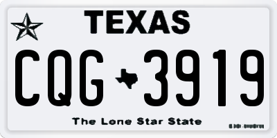 TX license plate CQG3919