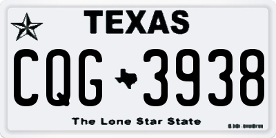 TX license plate CQG3938
