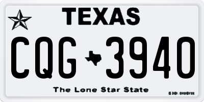 TX license plate CQG3940