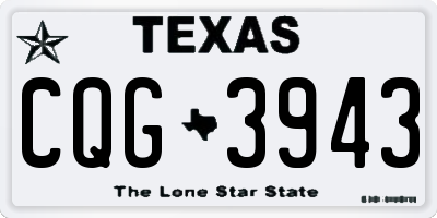 TX license plate CQG3943