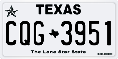 TX license plate CQG3951