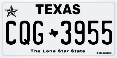 TX license plate CQG3955