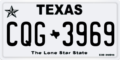TX license plate CQG3969