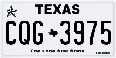 TX license plate CQG3975
