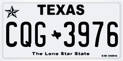 TX license plate CQG3976