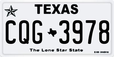TX license plate CQG3978