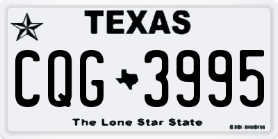 TX license plate CQG3995