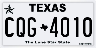 TX license plate CQG4010