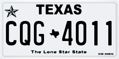 TX license plate CQG4011