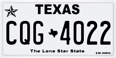 TX license plate CQG4022