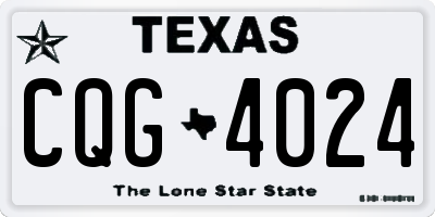 TX license plate CQG4024