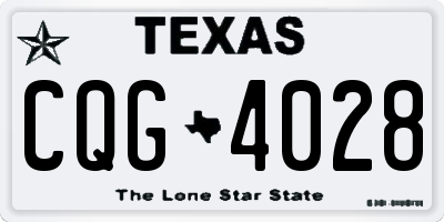 TX license plate CQG4028