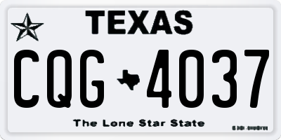 TX license plate CQG4037