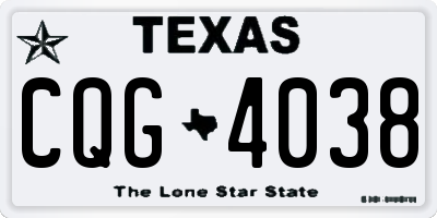 TX license plate CQG4038