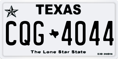 TX license plate CQG4044