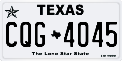 TX license plate CQG4045