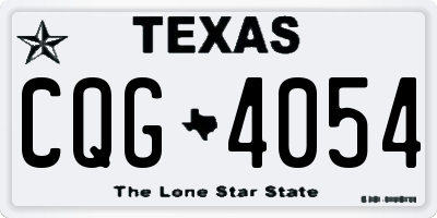 TX license plate CQG4054