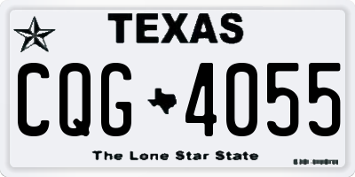 TX license plate CQG4055