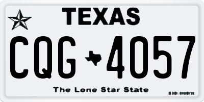TX license plate CQG4057