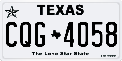 TX license plate CQG4058