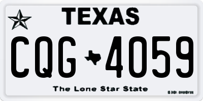 TX license plate CQG4059