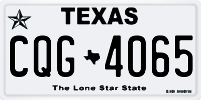 TX license plate CQG4065