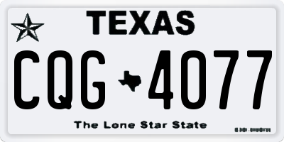 TX license plate CQG4077