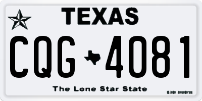 TX license plate CQG4081