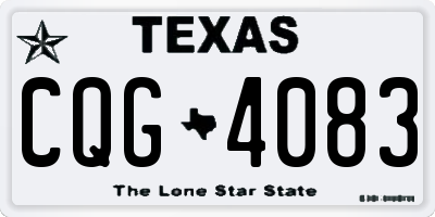 TX license plate CQG4083