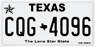 TX license plate CQG4096