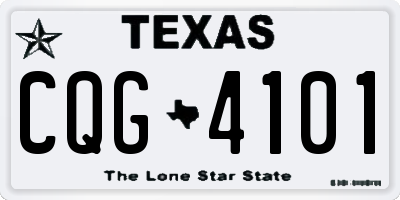 TX license plate CQG4101