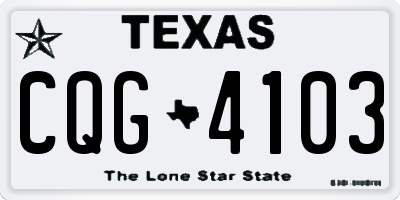 TX license plate CQG4103